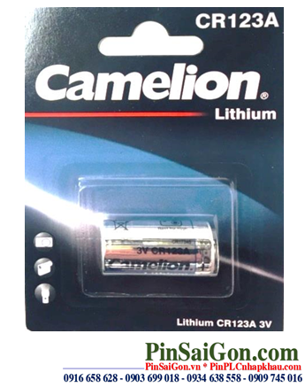 Pin CR123A, CR17345; Pin Camelion CR123A-BP1 PhotoLithium chính hãng (Loại Vỉ 1viên)